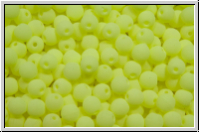 bhm. Glasperle, rund, 3mm, white, alabaster, soft yellow neon, 50 Stk.