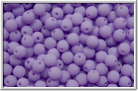 bhm. Glasperle, rund, 3mm, white, alabaster, soft violet neon, 50 Stk.