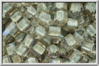 TC-03-0261, TOHO Cubes, 3mm, crystal, trans., grey-ld., AB, 10g