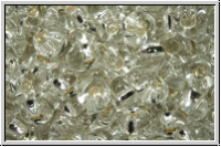TM-03-0021, TOHO Magatamas, 3mm, crystal, trans., silver-ld., 10g
