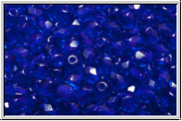 Bhm. Glasschliffperle, feuerpol., 4mm, cobalt, trans., 50 Stk.