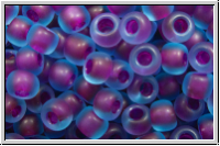 R-08-0252f, TOHO Rocailles, 08/0, aqua, trans., purple-ld., matte, 10g