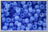 PR-11-02631, PRECIOSA Rocailles, 11/0, white, opal, solgel blue-3, 20g