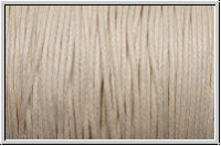 Baumwollkordel (BW), gewachst, 1mm, woolwhite, Preis/m