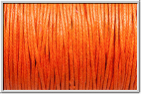 Baumwollkordel (BW), gewachst, 1mm, orange, Preis/m