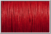 Baumwollkordel (BW), gewachst, 1mm, red, Preis/m