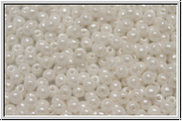 bhm. Glasperle, rund, 3mm, white, op., luster, 50 Stk.