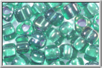 TR-05-1812, MIYUKI Triangles, 05/0, med. green, trans., dk.green-ld., AB, 10g