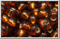 RR-06-0005, MIYUKI Rocailles, 06/0, amber, dk., trans., silver-ld., 10g