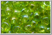 RR-06-0258, MIYUKI Rocailles, 06/0, green, lime, trans., AB, 10g