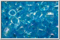 RR-06-0260, MIYUKI Rocailles, 06/0, aqua, trans., AB, 10g