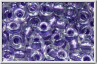 RR-06-1531, MIYUKI Rocailles, 06/0, crystal, trans., met. purple-ld., 10g