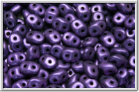 SD-23980-79021, SuperDuo Beads, purple, metallic, suede, 10 g