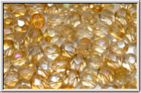 Bhm. Glasschliffperle, feuerpol., 5mm, crystal, trans., honey luster, 25 Stk.