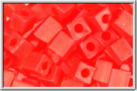 SB-04-0140f, MIYUKI Squares, 4mm, red, trans., matte, 15g