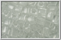 SB-03-0131, MIYUKI Squares, 3mm, crystal, trans., 10g