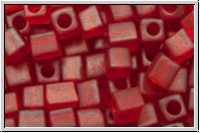 SB-03-0141f, MIYUKI Squares, 3mm, ruby, trans., matte, 10g