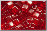 SB-03-0141, MIYUKI Squares, 3mm, ruby, trans., 10g