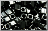 SB-03-0401, MIYUKI Squares, 3mm, black, op., 10g