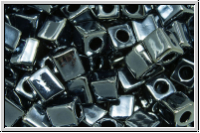 SB-04-0451, MIYUKI Squares, 4mm, hematite, met., 15g