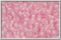 RR-08-0207, MIYUKI Rocailles, 08/0, crystal, trans., pink-ld., 10g