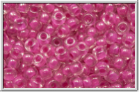 RR-08-0209, MIYUKI Rocailles, 08/0, crystal, trans., fuchsia-ld., 10g