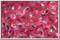 R-08-0038, TOHO Rocailles, 08/0, pink, trans., silver-ld., 10g