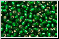 R-11-0036f, TOHO Rocailles, 11/0, emerald, trans., silver-ld., matte, 10g