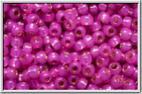 R-11-2107, TOHO Rocailles, 11/0, pink, hot, opal, silver-ld., 10g