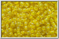 R-11-0192, TOHO Rocailles, 11/0, crystal, trans., yellow-ld., 10g