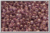 R-11-0202, TOHO Rocailles, 11/0, amethyst, trans., gold luster, 10g