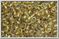 R-11-0262, TOHO Rocailles, 11/0, crystal, trans., gold-ld., 10g