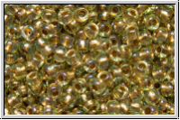 R-11-0998, TOHO Rocailles, 11/0, jonquil, lt., trans., gold-ld., 10g