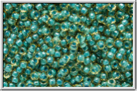 R-15-0953, TOHO Rocailles, 15/0, topaz, lt., trans., turquoise-ld., 5g