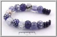 Knstlerperlen, Set,  tanzanite, 20 Stk.