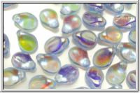 Pip-Beads, 5x7mm, sapphire, lt., trans., AB, 50 Stk.