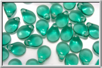 Pip-Beads, 5x7mm, emerald, lt., trans., 50 Stk.