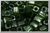 SB-04-0158, MIYUKI Squares, 4mm, olivine, trans., 15g