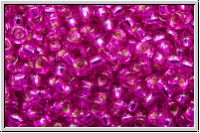 RR-11-1340, MIYUKI Rocailles, 11/0, fuchsia, trans, silver-ld., 10g