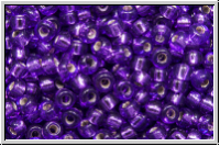 RR-11-1344, MIYUKI Rocailles, 11/0, purple, trans., silver-ld., 10g