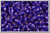 RR-11-1446, MIYUKI Rocailles, 11/0, royal purple, trans., silver-ld., 10g