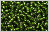 R-11-0037, TOHO Rocailles, 11/0, olivine, trans., silver-ld., 10g