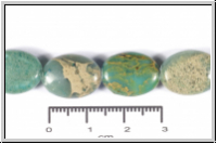 Aqua Terra Jaspis, stab., Olive, flach, ca. 16 x 12 x 2,6 mm, 10 Stk.
