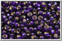 RR-11-1426, MIYUKI Rocailles, 11/0, purple, dk., trans., silver-ld., 10g