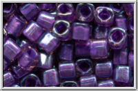 TC-03-0928, TOHO Cubes, 3mm, amethyst, trans., purple-ld., AB, 10g