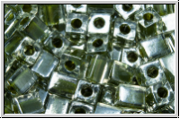 SB-04-0246, MIYUKI Squares, 4mm, crystal, trans., olivine-ld., 15g