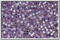 DB0629, MIYUKI Delica, 11/0, lavender (deyd), opal, silver-ld., 5g