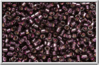 DB0611, MIYUKI Delica, 11/0, wine (dyed), trans., silver-ld., 5g