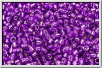 DB1345, MIYUKI Delica, 11/0, violet (dyed), bright, trans., silver-ld., 5g