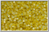 DB0623, MIYUKI Delica, 11/0, yellow (dyed), lt., opal, silver-ld., 5g